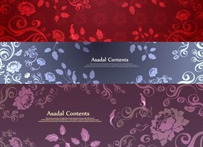 时尚花纹背景矢量图下载